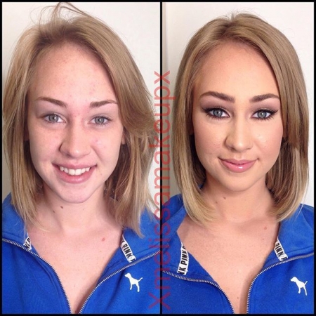 Порно-актрисы до макияжа и после (фото)